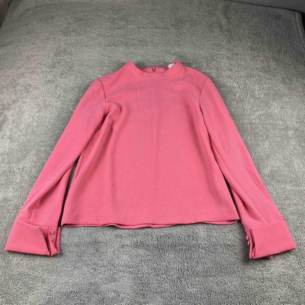 H&M Blouse Womens Size 4 Pink‎ Long Sleeve